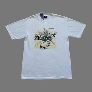 Del Sol Ketchikan Alaska Graphic Tee White Medium NWT
